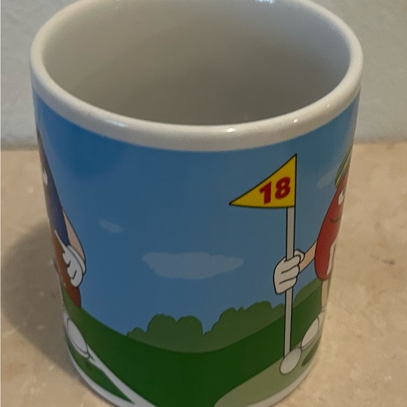 M&M Blue Football/Red Golf Mug - Picture 4 of 5